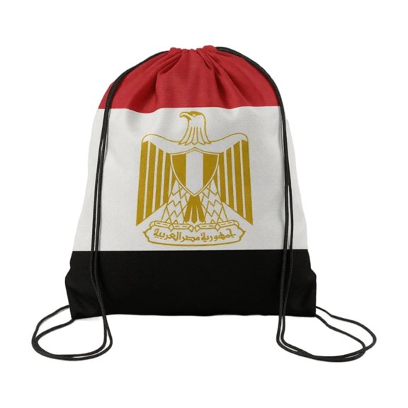 Drawstring Backpack Storage Bag Portable Fan Shoulder Bag with National Flag Print Lightweight Design for Daily Use Travel Sports