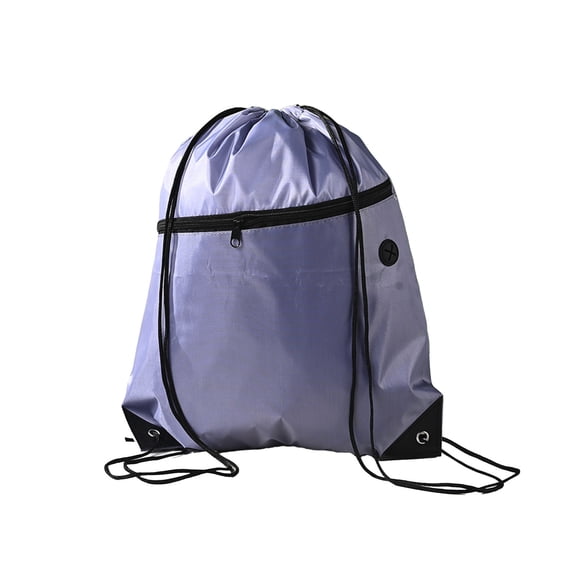 Drawstring Backpack String Bag Sackpack Gym Sack with Zip Pocket for Sports, Gym, Swimming