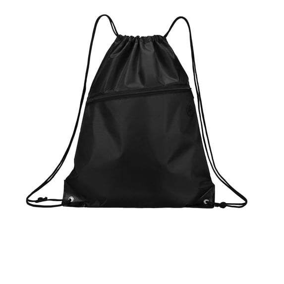 Drawstring Backpack, String Bag Sackpack Gym Sack with Zip Pocket for Sports, Gym, Swimming