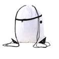 thumbnail image 1 of Drawstring Backpack, String Bag Sackpack Gym Sack with Zip Pocket for Sports, Gym, Swimming, 1 of 6