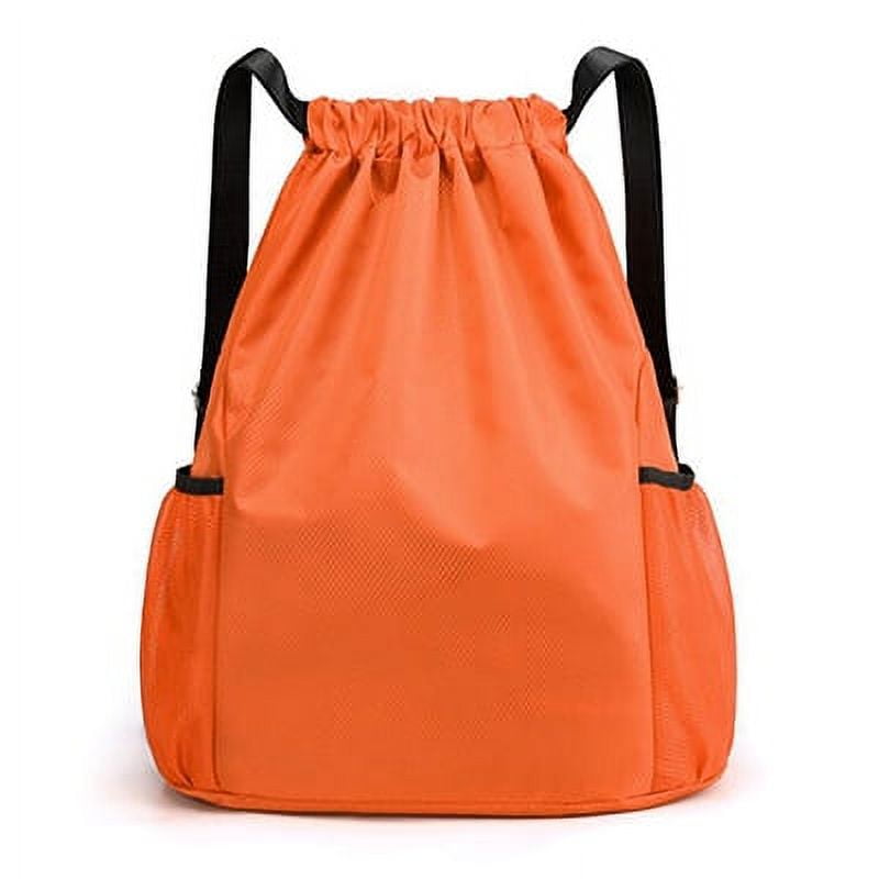 Drawstring Backpack Strings Bags with Pockets Backpack Sports Bag