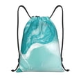 thumbnail image 1 of Drawstring Backpack - Teal Turquoise 1 Splash Proof Small Drawstring Gym Bag for Women Men, Cinch Sports String Bag Backpack for Travel Swimming Beach, 1 of 8