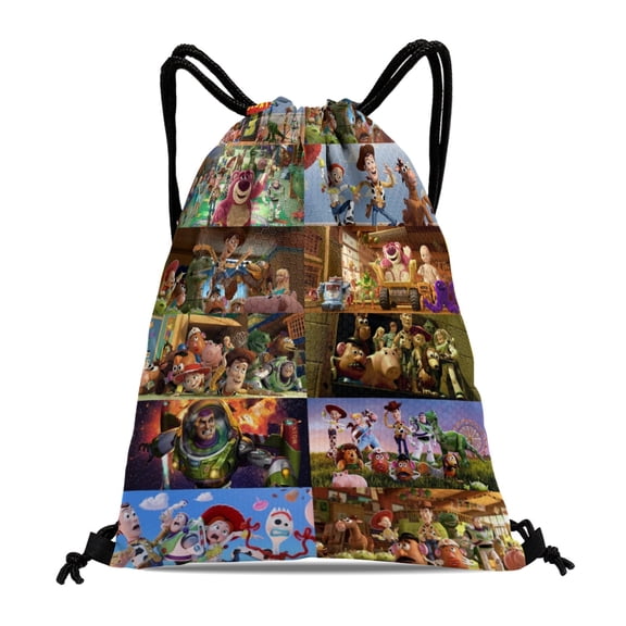 Drawstring Backpack for Toy Story Drawstring Pocket Adults Women Men Party Favor Bags Sports for Gym Travel Swimming Hiking Camping Tote Bag 11.8 × 15.7 in