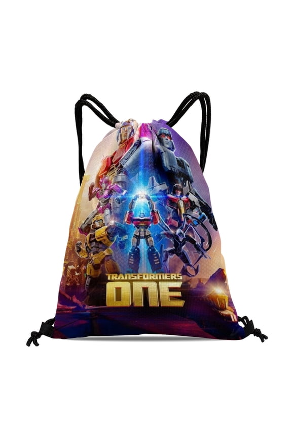 Drawstring Backpack for Transformers One Drawstring Pocket Adults Women Men Party Favor Bags Sports for Gym Travel Swimming Hiking Camping Tote Bag 11.8 15.7 in