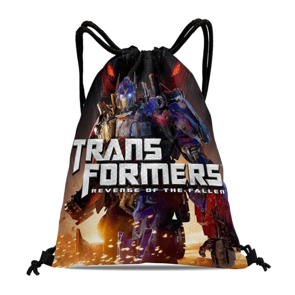 Drawstring Backpack for Transformers Revenge of the Fallen Drawstring Pocket Adults Women Men Party Favor Bags Sports for Gym Travel Swimming Hiking Camping Tote Bag 11.8 × 15.7 in