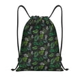 thumbnail image 1 of Drawstring Backpack - Tropical Palm leaves Splash Proof Small Drawstring Gym Bag for Women Men, Cinch Sports String Bag Backpack for Travel Swimming Beach, 1 of 8