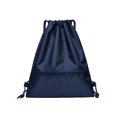 thumbnail image 1 of Drawstring Backpack, Waterproof Sport Gym Bag, Front Zipper Pocket Drawstring Sack For Basketball Workout Beach Travel, 1 of 5