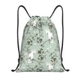 thumbnail image 1 of Drawstring Backpack, White Parrot On Branch Butterfly Light Waterproof Sports Gym Bag Draw String Back Bag for Men Women, Sackpack Cinch Workout Bag for Sports, Travel, Swimming, Beach, 1 of 8