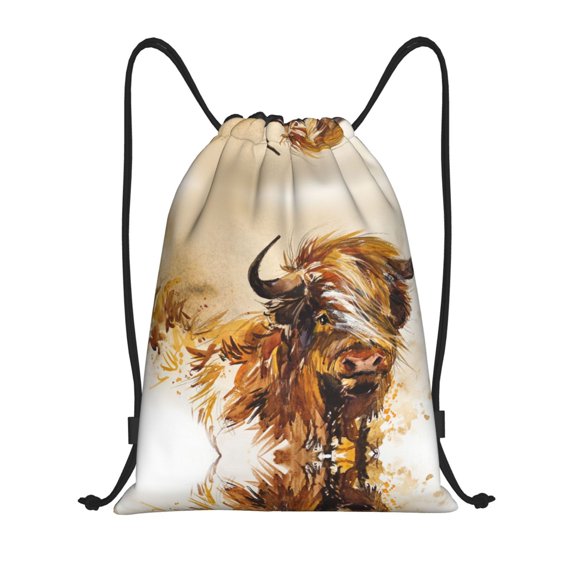 Drawstring Backpack - Yak Splash Proof Small Drawstring Gym Bag for Women Men, Cinch Sports String Bag Backpack for Travel Swimming Beach