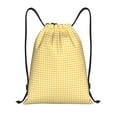 thumbnail image 1 of Drawstring Backpack - Yellow Gingham Splash Proof Small Drawstring Gym Bag for Women Men, Cinch Sports String Bag Backpack for Travel Swimming Beach, 1 of 8