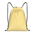 thumbnail image 1 of Drawstring Backpack - Yellow Gingham Splash Proof Small Drawstring Gym Bag for Women Men, Cinch Sports String Bag Backpack for Travel Swimming Beach, 1 of 8