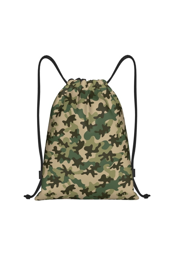 Drawstring Backpack - camouflage-04 Splash Proof Small Drawstring Gym Bag for Women Men, Cinch Sports String Bag Backpack for Travel Swimming Beach