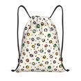 thumbnail image 1 of Drawstring Backpack - colorful spots circles print Splash Proof Small Drawstring Gym Bag for Women Men, Cinch Sports String Bag Backpack for Travel Swimming Beach, 1 of 8