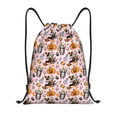thumbnail image 1 of Drawstring Backpack - cute halloween pumpkin Splash Proof Small Drawstring Gym Bag for Women Men, Cinch Sports String Bag Backpack for Travel Swimming Beach, 1 of 8