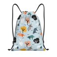 thumbnail image 1 of Drawstring Backpack - elephant tree Splash Proof Small Drawstring Gym Bag for Women Men, Cinch Sports String Bag Backpack for Travel Swimming Beach, 1 of 8