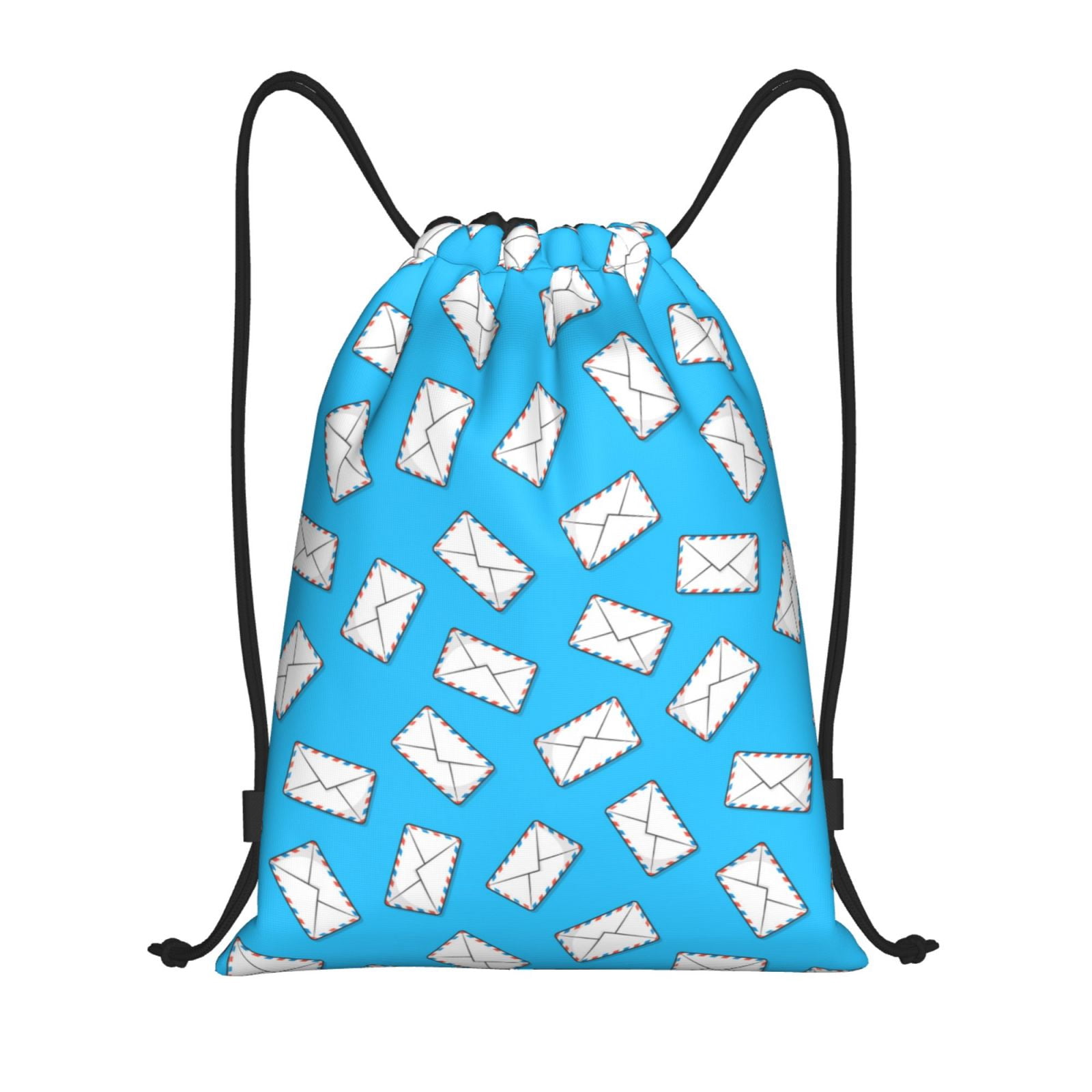Drawstring Backpack - envelope Pattern white Splash Proof Small ...