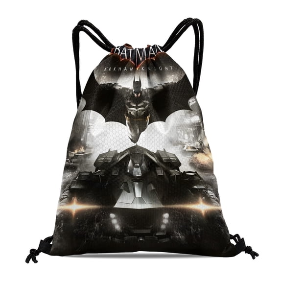Drawstring Backpack for Batman Sackpack Women Men Adults Party Favor Bags Sports for Gym Travel Swimming Hiking Camping Tote Bag 11.8 × 15.7 in