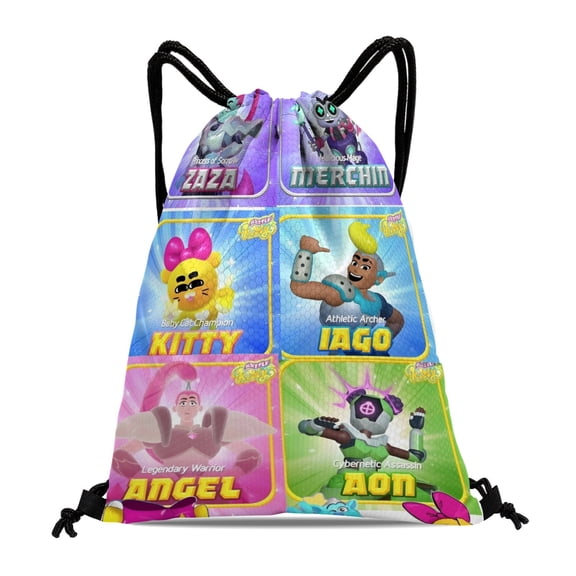 Drawstring Backpack for Battle Kitty Party Favor Bags Sackpack Adults Women Men Sports for Gym Travel Swimming Hiking Camping Tote Bag 11.8 15.7 in