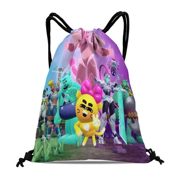 Drawstring Backpack for Battle Kitty Sackpack Women Men Adults Party Favor Bags Sports for Gym Travel Swimming Hiking Camping Tote Bag 11.8 15.7 in