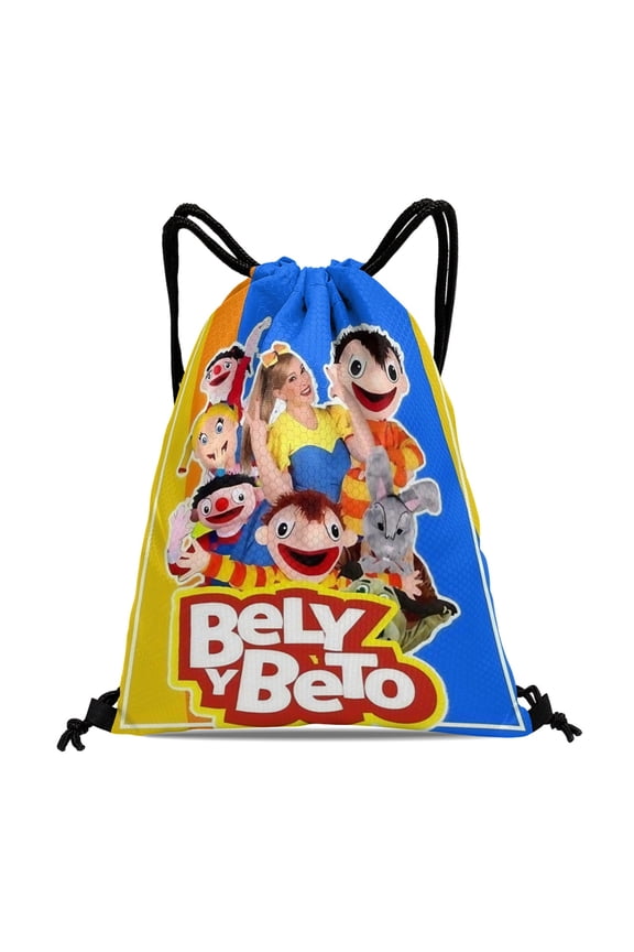 Drawstring Backpack for Bely y Beto Sackpack Adults Women Men Party Favor Bags Sports for Swimming Gym Travel Hiking Camping Tote Bag 11.8 × 15.7 in