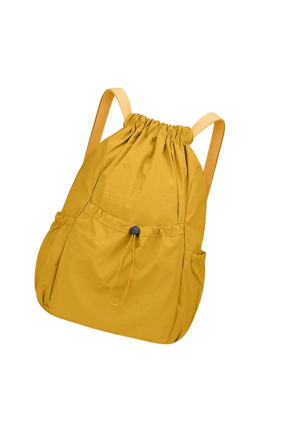 Drawstring Backpack for Commute and Gym, Lightweight Multi-Pocket Daypack with Wide Straps and Easy Daily Storage