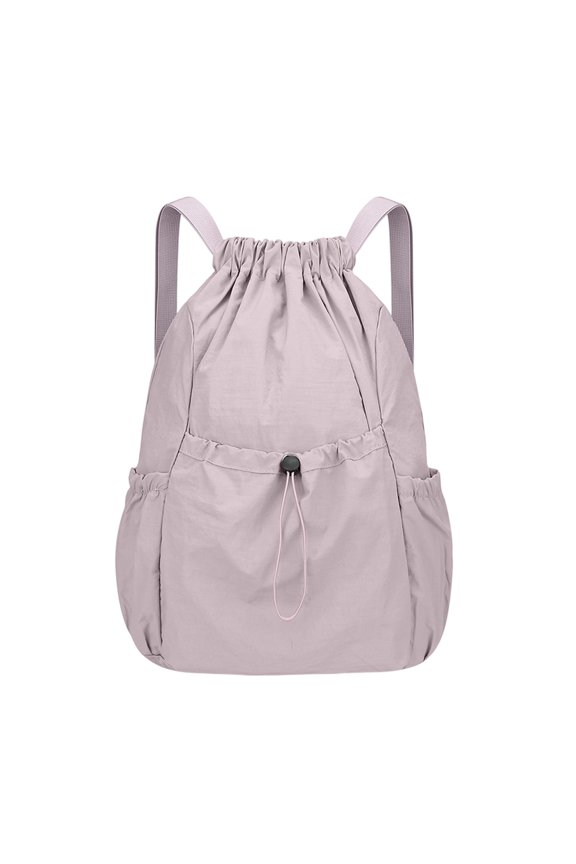 Drawstring Backpack for Commute and Gym, Lightweight Multi-Pocket Daypack with Wide Straps and Easy Daily Storage