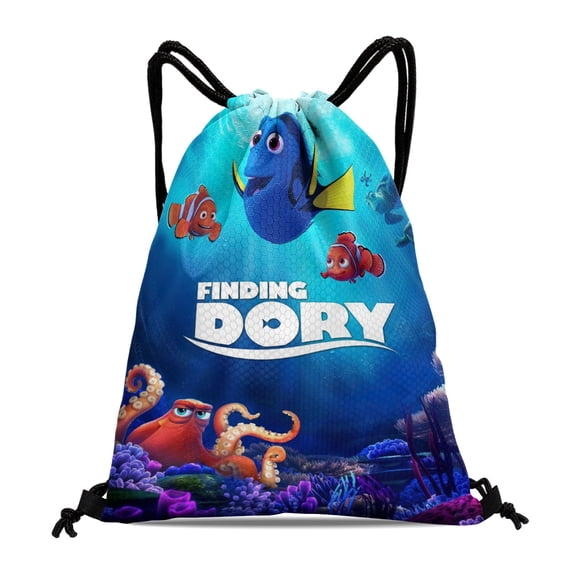 Drawstring Backpack for Finding Nemo Sackpack Women Men Adults Party Favor Bags Sports for Gym Travel Swimming Hiking Camping Tote Bag 11.8 × 15.7 in