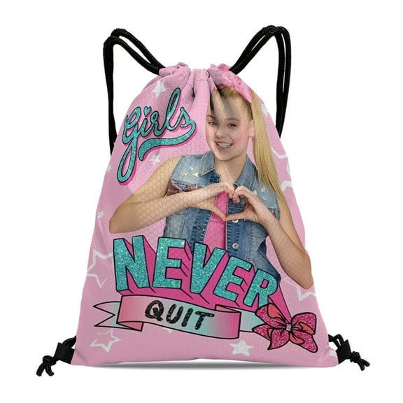 Drawstring Backpack for JoJo Siwa Sackpack Adults Women Men Party Favor Bags Sports for Gym Travel Swimming Hiking Camping Tote Bag 15.7 × 17.7 in