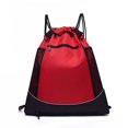 Drawstring Backpack for Men Women Nylon Sports Gym Sackpack with Mesh