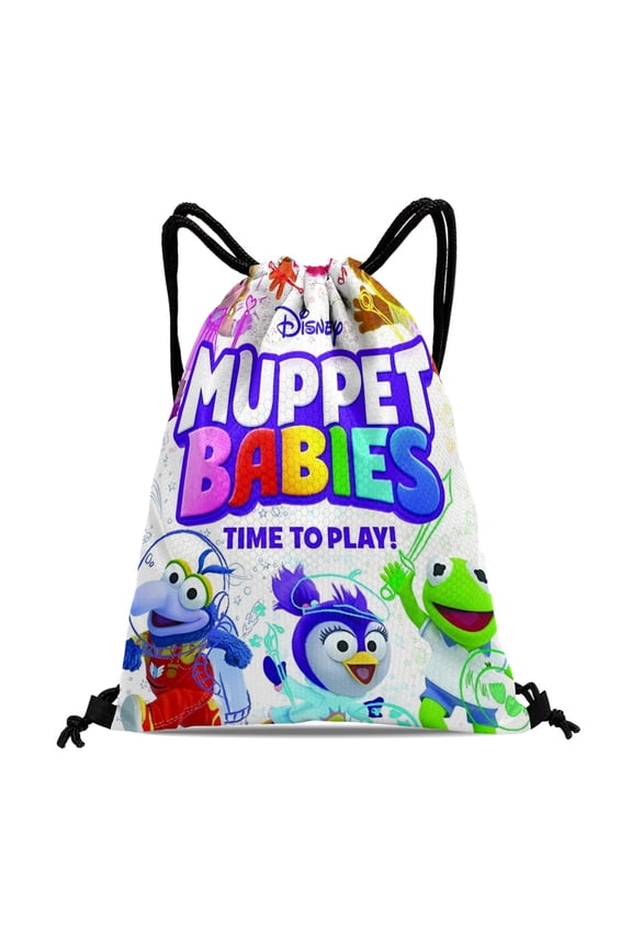 Drawstring Backpack for The Muppets Party Favor Bags Sackpack Adults Women Men Sports for Gym Travel Swimming Hiking Camping Tote Bag 11.8 15.7 in