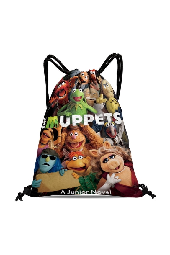 Drawstring Backpack for The Muppets Sackpack Adults Women Men Party Favor Bags Sports for Gym Travel Swimming Hiking Camping Tote Bag 11.8  15.7 in