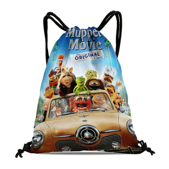 Drawstring Backpack for The Muppets Sackpack Women Men Adults Party Favor Bags Sports for Gym Travel Swimming Hiking Camping Tote Bag 11.8 15.7 in
