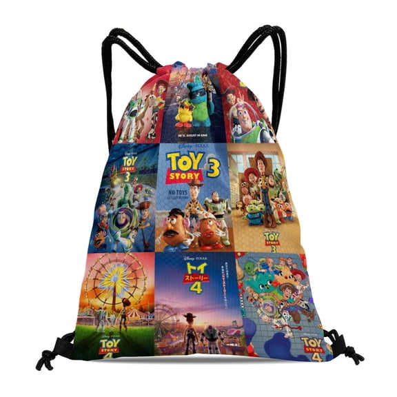 Drawstring Backpack for Toy Story Sackpack Adults Women Men Party Favor Bags Sports for Gym Travel Swimming Hiking Camping Tote Bag 15.7 × 17.7 in