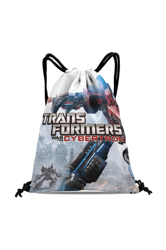 Drawstring Backpack for Transformers Sackpack Women Men Adults Party Favor Bags Sports for Gym Travel Swimming Hiking Camping Tote Bag 11.8 15.7 in