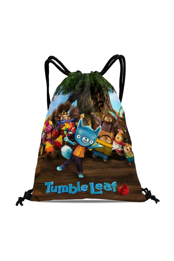 Drawstring Backpack for Tumble Leaf Sackpack Women Men Adults Party Favor Bags Sports for Gym Travel Swimming Hiking Camping Tote Bag 11.8  15.7 in