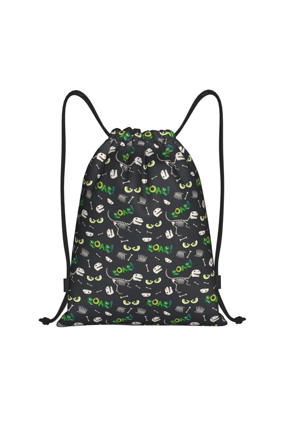 Drawstring Backpack - funny Dinosaur eyes Splash Proof Small Drawstring Gym Bag for Women Men, Cinch Sports String Bag Backpack for Travel Swimming Beach