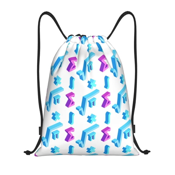 Drawstring Backpack - funny Math Symbol Print Splash Proof Small Drawstring Gym Bag for Women Men, Cinch Sports String Bag Backpack for Travel Swimming Beach