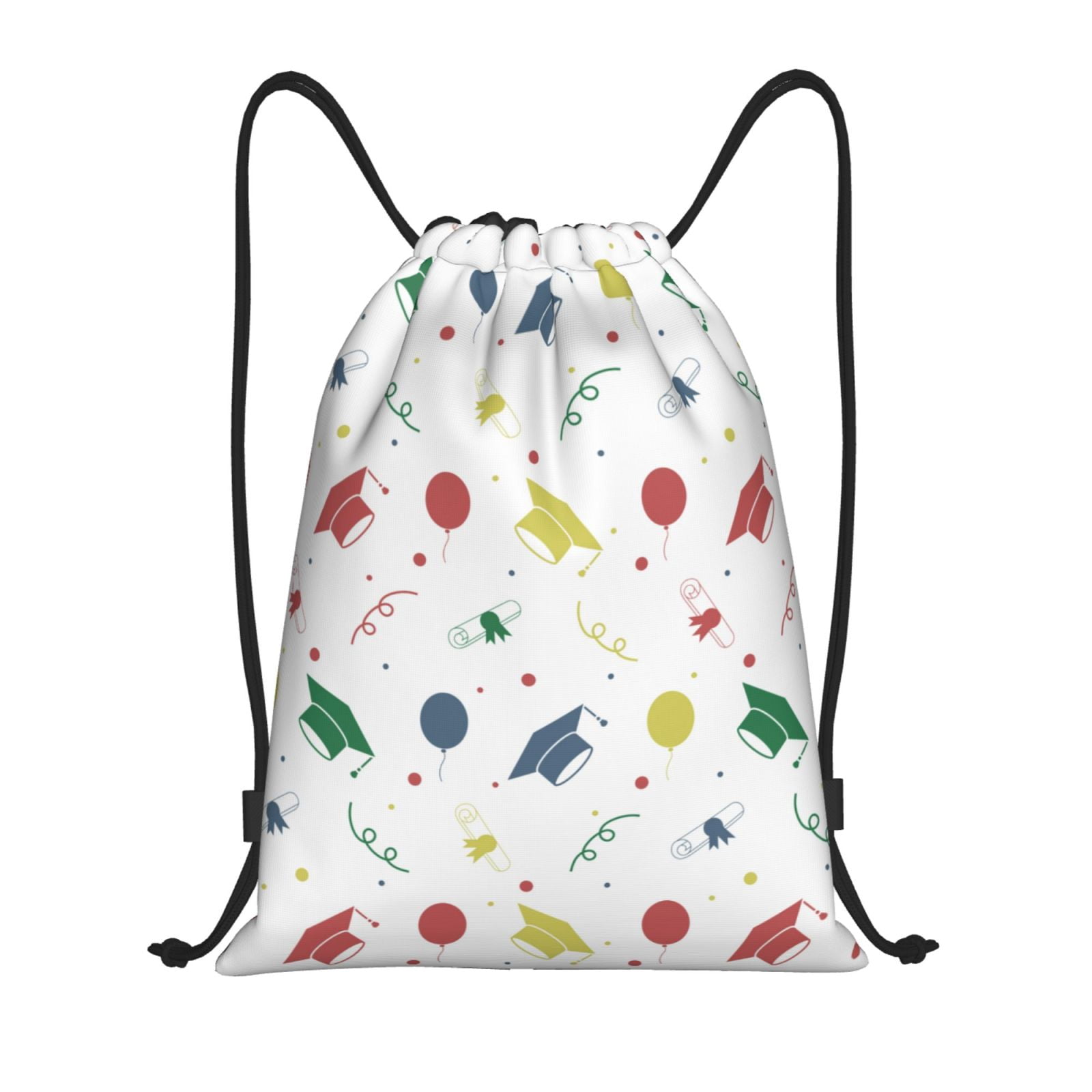 Graduation Cinch Drawstring Backpack, graduation hat Light Waterproof Sports Gym Bag ...