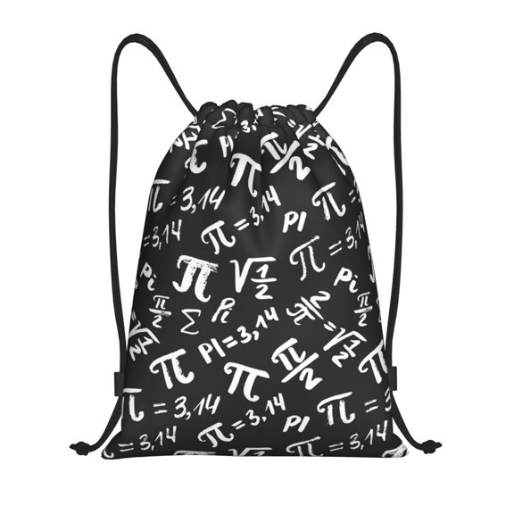 Drawstring Backpack - hilarious Math Symbol Print Splash Proof Small Drawstring Gym Bag for Women Men, Cinch Sports String Bag Backpack for Travel Swimming Beach