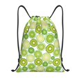 thumbnail image 1 of Drawstring Backpack - kiwi lemon Splash Proof Small Drawstring Gym Bag for Women Men, Cinch Sports String Bag Backpack for Travel Swimming Beach, 1 of 8
