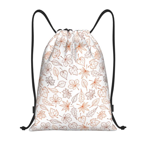 Drawstring Backpack - maple leaves AB Splash Proof Small Drawstring Gym Bag for Women Men, Cinch Sports String Bag Backpack for Travel Swimming Beach