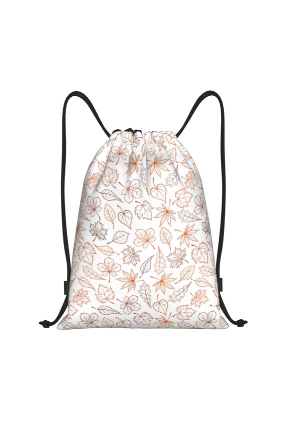 Drawstring Backpack - maple leaves AB Splash Proof Small Drawstring Gym Bag for Women Men, Cinch Sports String Bag Backpack for Travel Swimming Beach