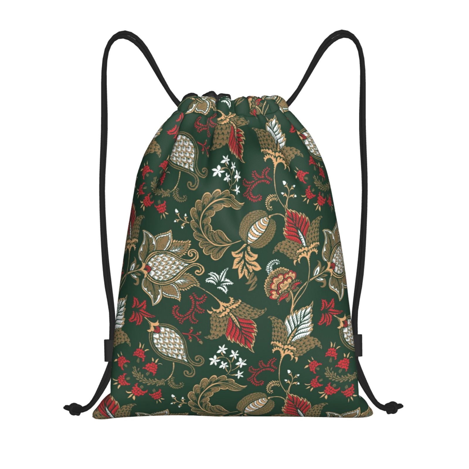 String Backpack Red Drawstring Backpack - red leaves Splash Proof Small Drawstring Gym Bag ...