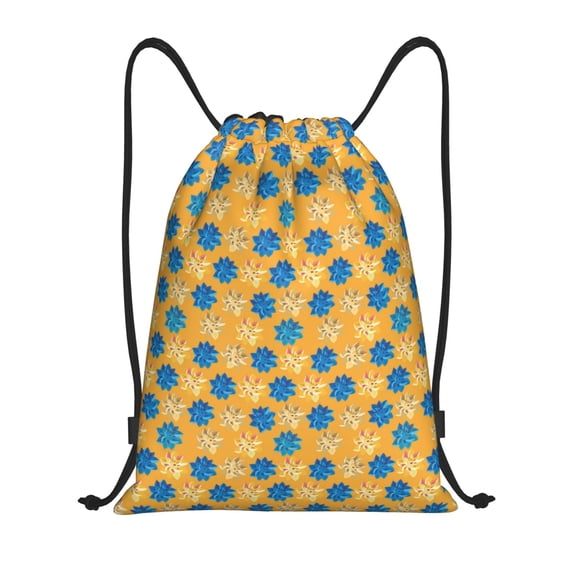 Drawstring Backpack - spring flowers Splash Proof Small Drawstring Gym Bag for Women Men, Cinch Sports String Bag Backpack for Travel Swimming Beach