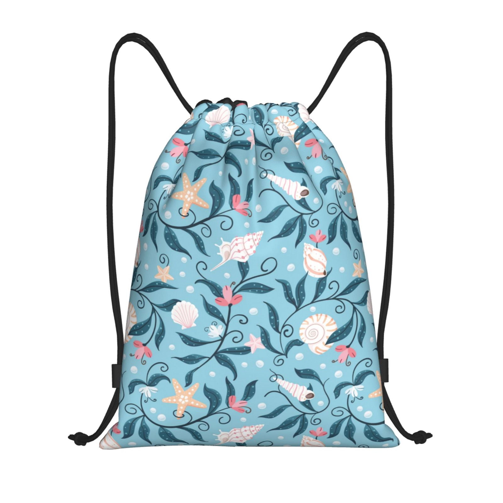 50 Pack Drawstring Backpacks, 16.5x13.3 Inch Gym Travel Bags, Polyester Gym String Bag Black & White Stripe Drawstring Backpack  main image 3