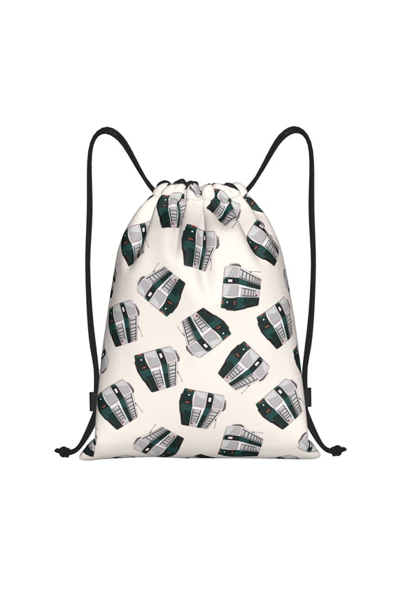 Drawstring Backpack - subway Print Splash Proof Small Drawstring Gym Bag for Women Men, Cinch Sports String Bag Backpack for Travel Swimming Beach