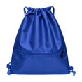thumbnail image 1 of Drawstring Backpack with Front Zipper Pocket, Large Capacity Water Resistant Oxford Cloth Sports Sack Bag for Gym, Basketball, Travel, Outdoor, 1 of 5