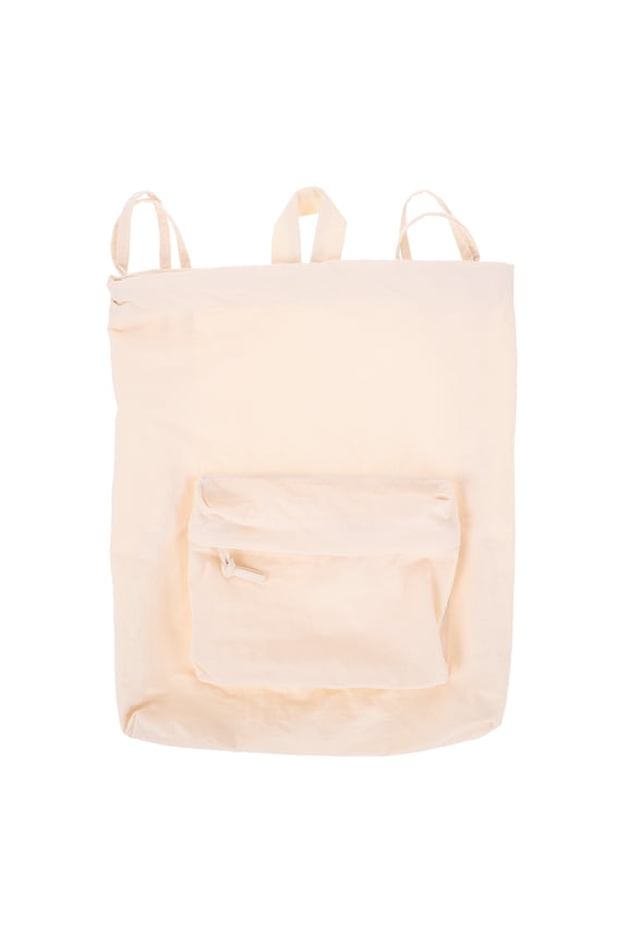 Nylon White Drawstring Backpack 1Pack 15.72X11.79X2.36in