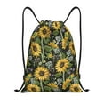 Drawstring Backpacks, Sunflowers Fujiman Draw String Gym Back Bags