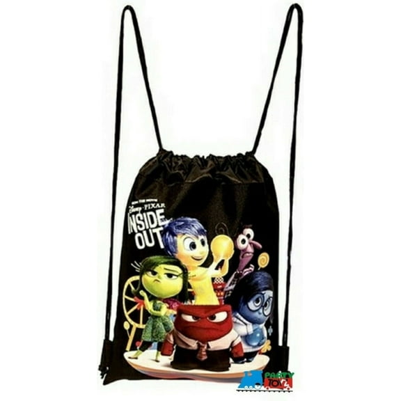 Drawstring Bag - Inside Out - Black - 13" X 11"